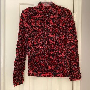 Stunning MSK runched sequin and rhinestone top/jacket